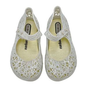 Mini Melissa Campana Jelly Ballerina Flats glitter clear - size 7 toddler